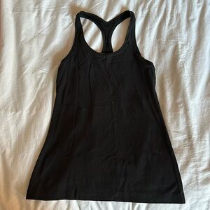 Black lululemon long tank top